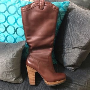 Lucky Brand Brown Leather Knee High Boots